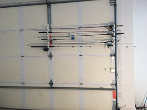 Garage Storage Garage Door Storage HOOKS RACKS for Fishing Rods, Paddles, Garden Tools
